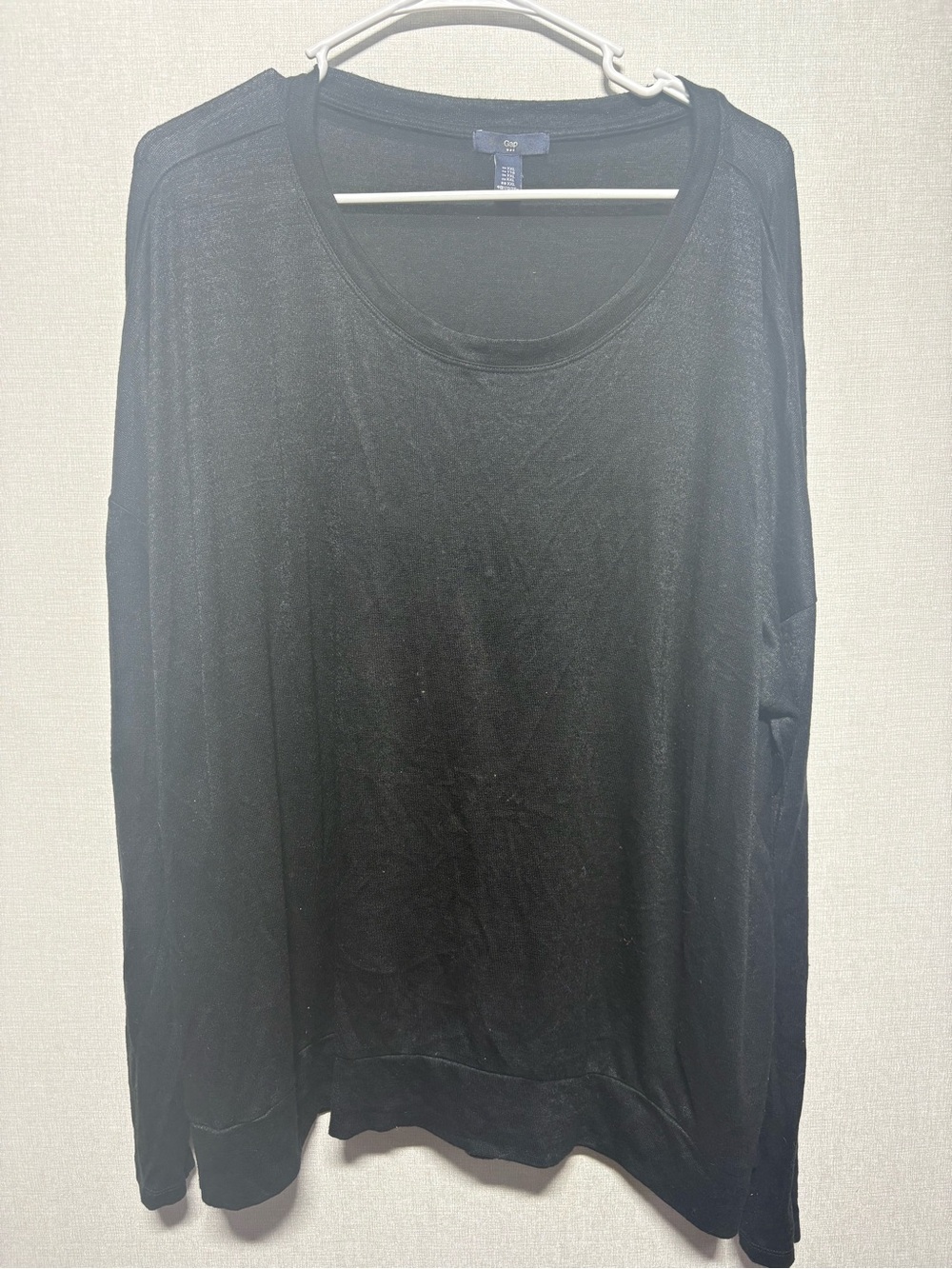GAP Black Lightweight Long-Sleeve Top